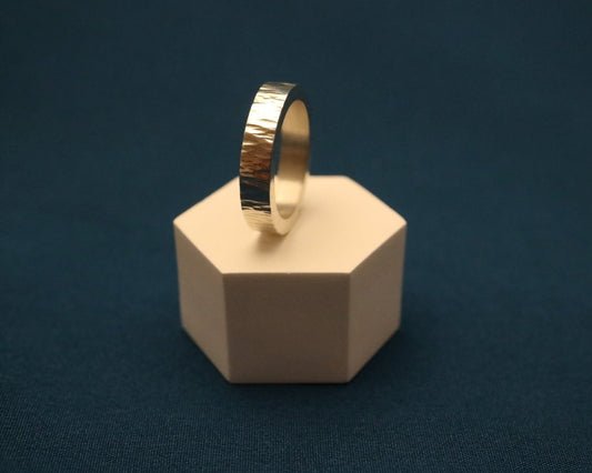 brede ribbel ring